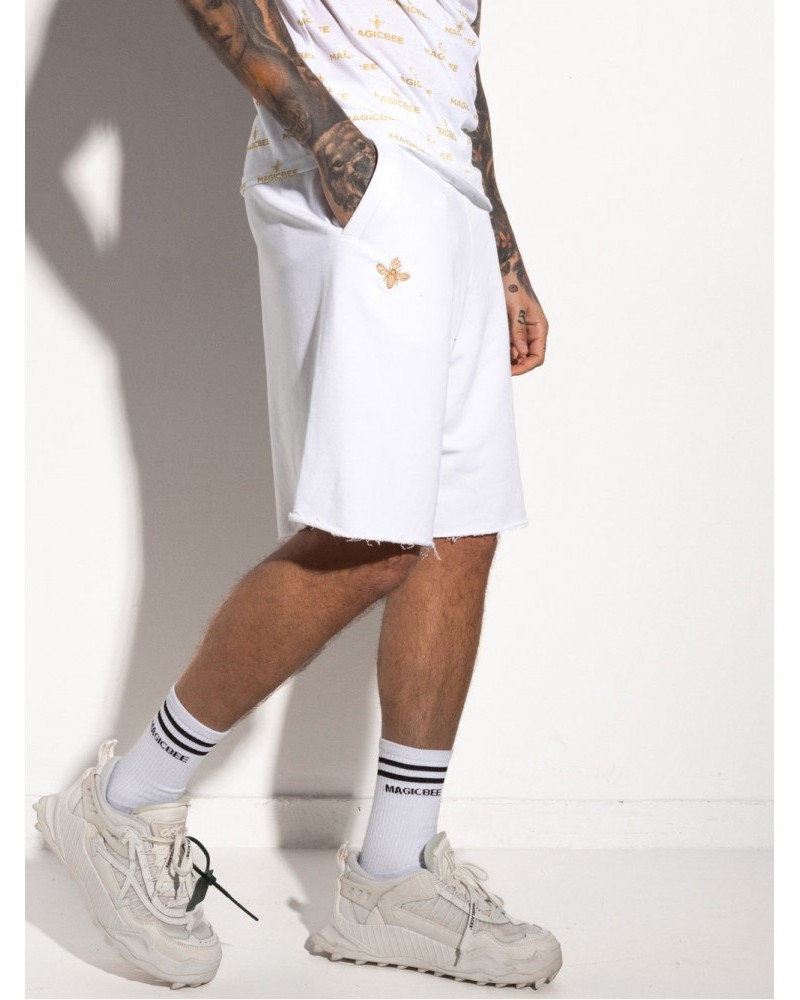 Βερμούδα Gold Embroidered Shorts Magicbee -Λευκό/White- 2350