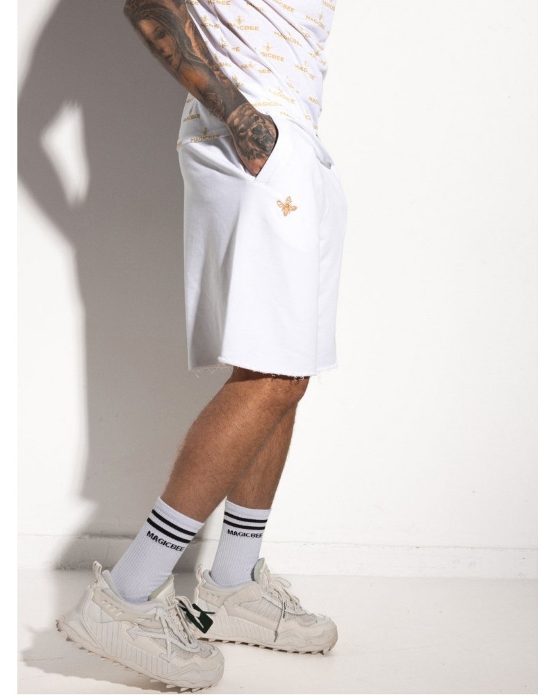 Βερμούδα Gold Embroidered Shorts Magicbee -Λευκό/White- 2350
