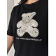 T-Shirt Μπλούζα Μακό με Τύπωμα και Στρας -Μαύρο- 23659 T-Shirt Μπλούζα Μακό με Τύπωμα και Στρας -Μαύρο- 23659