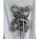 T-Shirt Μπλούζα Μακό Με Τύπωμα Αρκουδάκι με Στρας -Λευκό- 2390