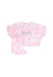 Εφηβικό Σετ, Tie-Dye Top Μπλουζάκι και Shorts -Ροζ- 24722