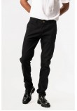 Ανδρικό Παντελόνι Jeans Chino Ελαστικό με Κανονική Εφαρμογή Profil -Μαύρο- 250