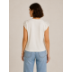 Μπλούζα T-Shirt με Πέρλες στους Ώμους -Λευκό- 25191