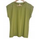 Μπλούζα T-Shirt με Πέρλες στους Ώμους -Lime- 25191 Μπλούζα T-Shirt με Πέρλες στους Ώμους -Lime- 25191