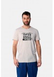 Ανδρική Μακό Μπλούζα T-Shirt Industru -Μπεζ- 2531018