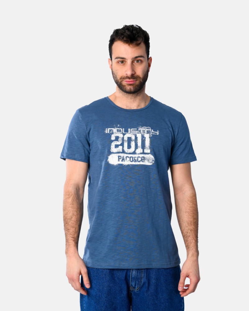 Ανδρική Μακό Μπλούζα T-Shirt Industru -Ραφ- 2531018