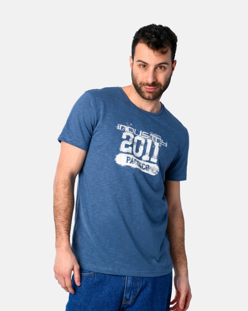 Ανδρική Μακό Μπλούζα T-Shirt Industru -Ραφ- 2531018