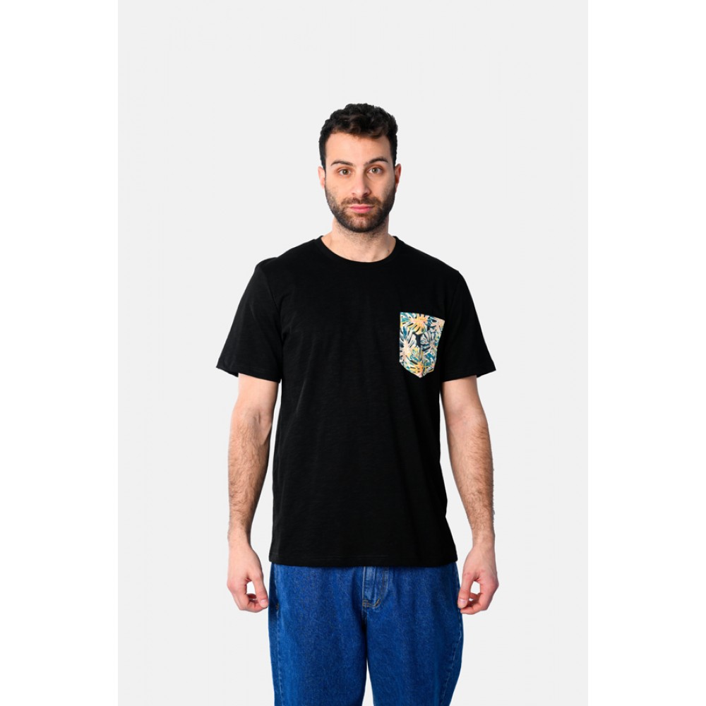 Ανδρική Μακό Μπλούζα T-Shirt Pocket Frenzy -Μαύρο- 2531023