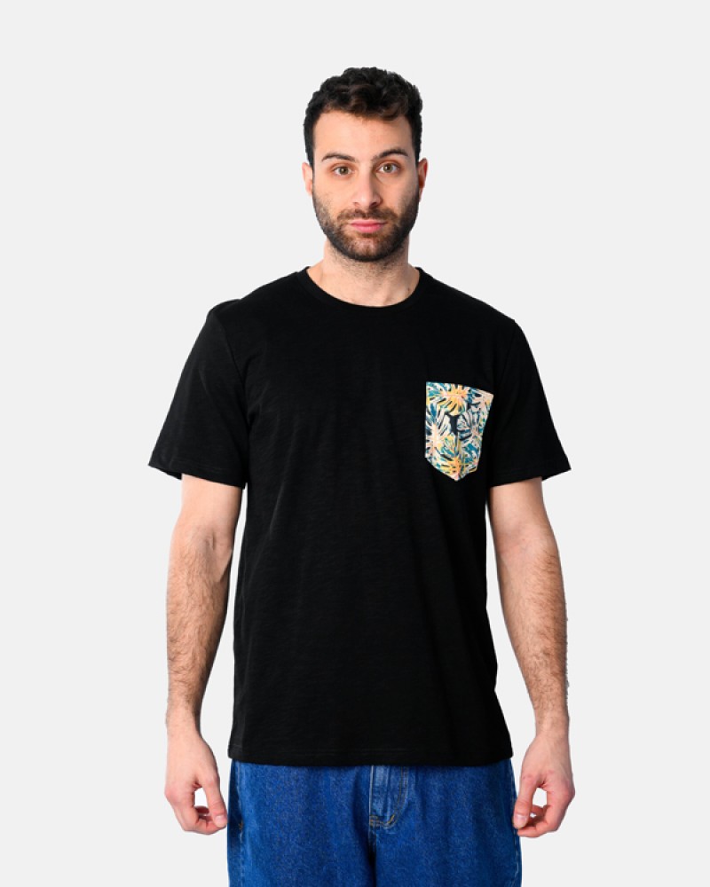 Ανδρική Μακό Μπλούζα T-Shirt Pocket Frenzy -Μαύρο- 2531023