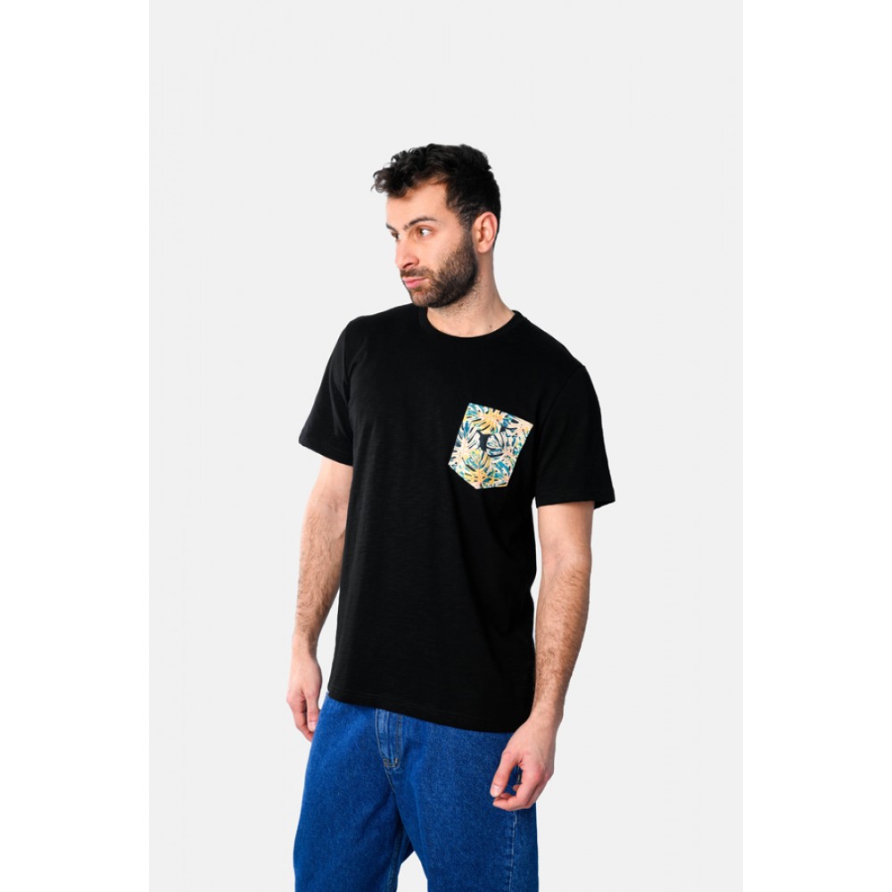 Ανδρική Μακό Μπλούζα T-Shirt Pocket Frenzy -Μαύρο- 2531023