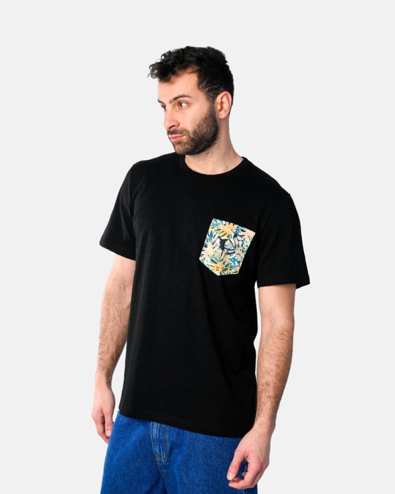 Ανδρική Μακό Μπλούζα T-Shirt Pocket Frenzy -Μαύρο- 2531023