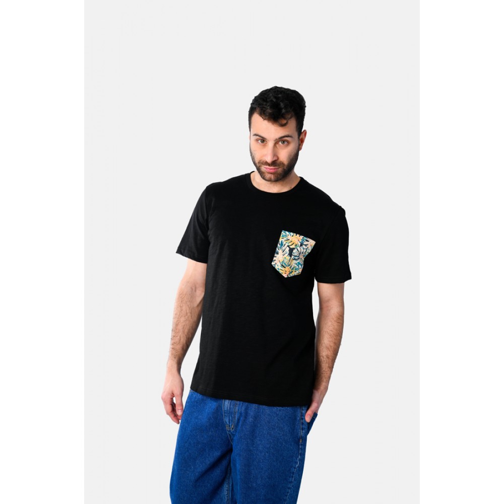 Ανδρική Μακό Μπλούζα T-Shirt Pocket Frenzy -Μαύρο- 2531023
