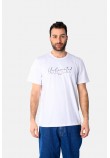 Ανδρική Μακό Μπλούζα T-Shirt Unlimited Paco -Λευκό- 2531036