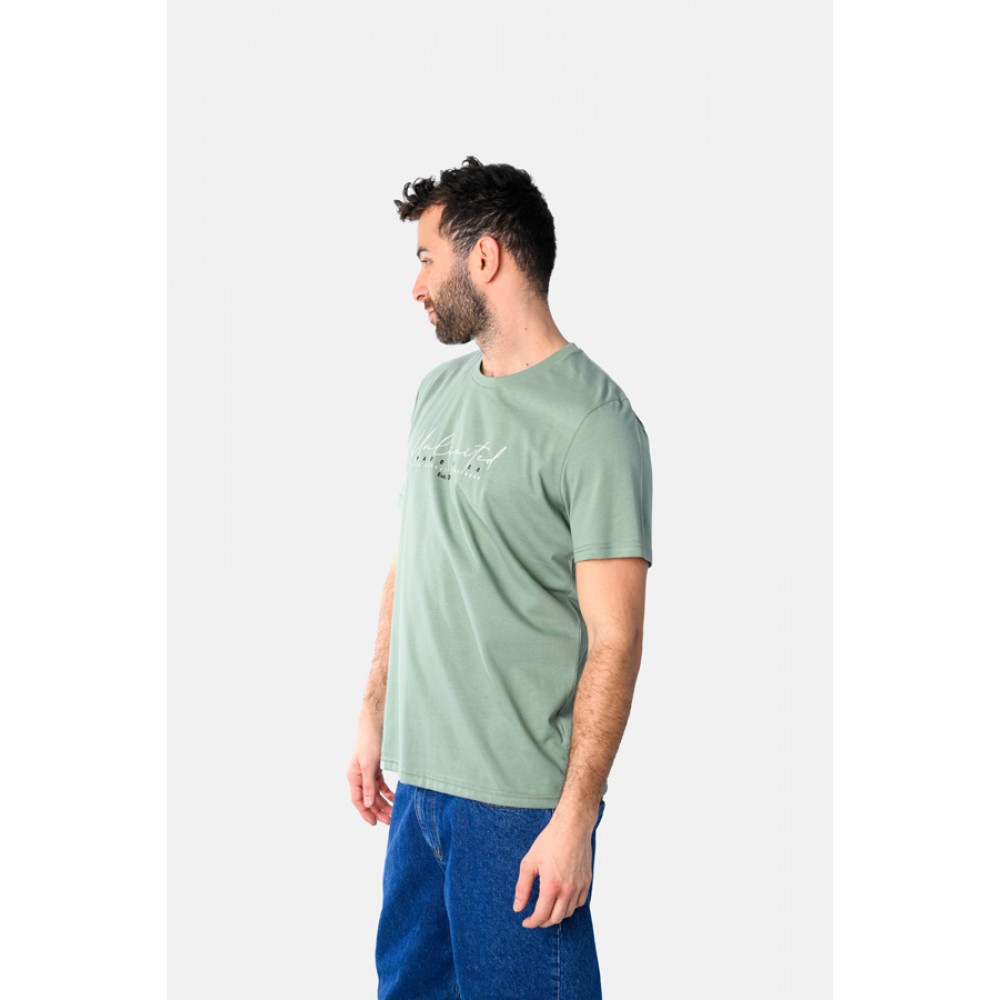 Ανδρική Μακό Μπλούζα T-Shirt Unlimited Paco -Μέντα- 2531036