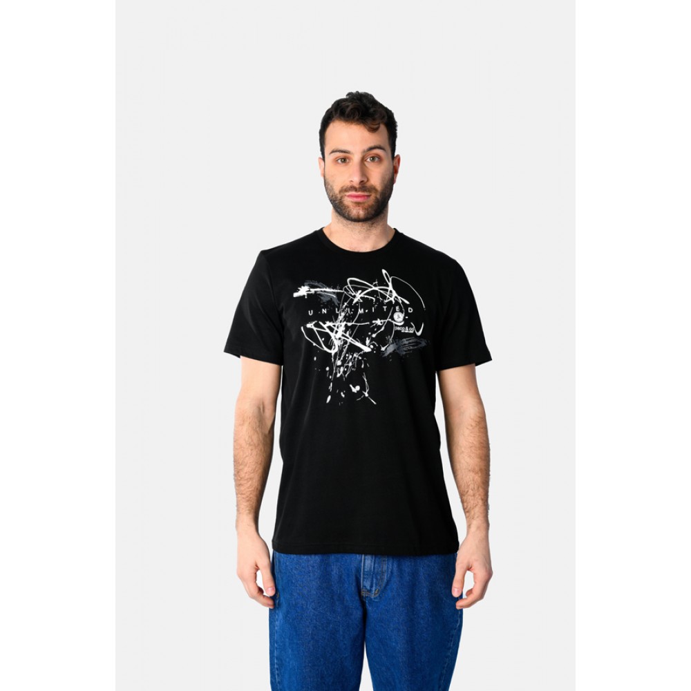 Ανδρική Μακό Μπλούζα T-Shirt Unlimited Splash -Ανθρακί- 2531044