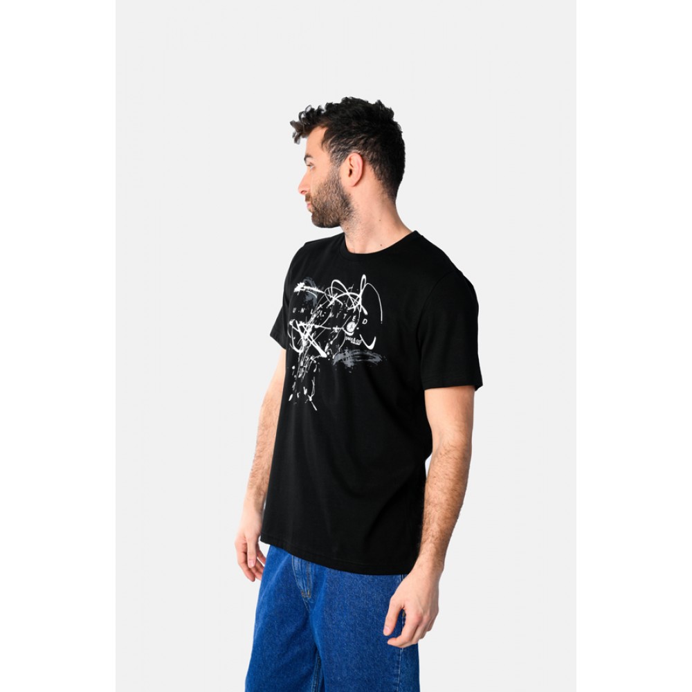 Ανδρική Μακό Μπλούζα T-Shirt Unlimited Splash -Ανθρακί- 2531044