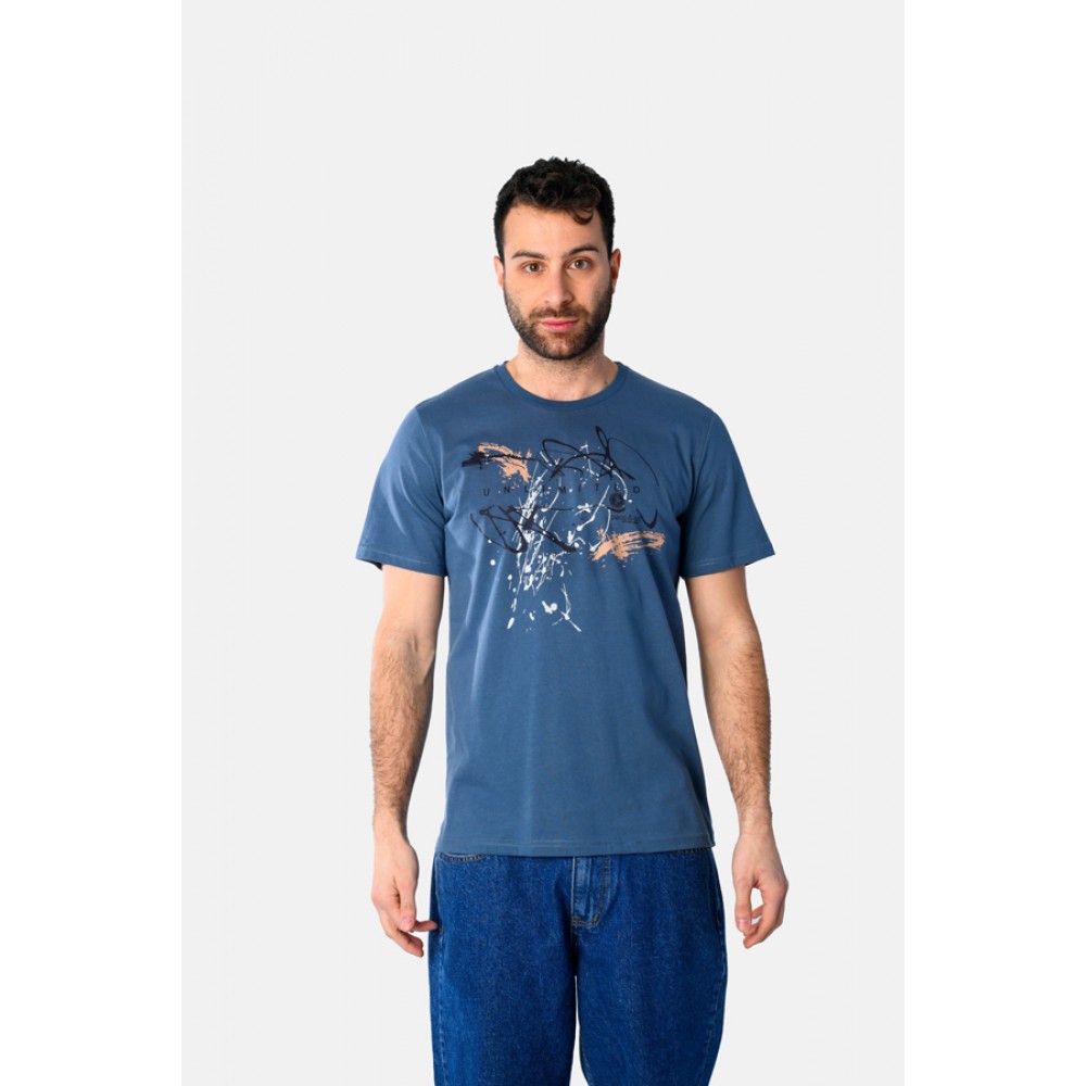 Ανδρική Μακό Μπλούζα T-Shirt Unlimited Splash -Ραφ- 2531044