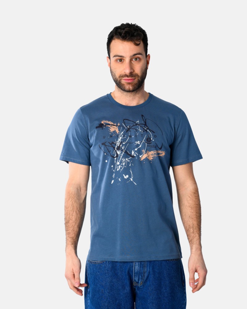 Ανδρική Μακό Μπλούζα T-Shirt Unlimited Splash -Ραφ- 2531044