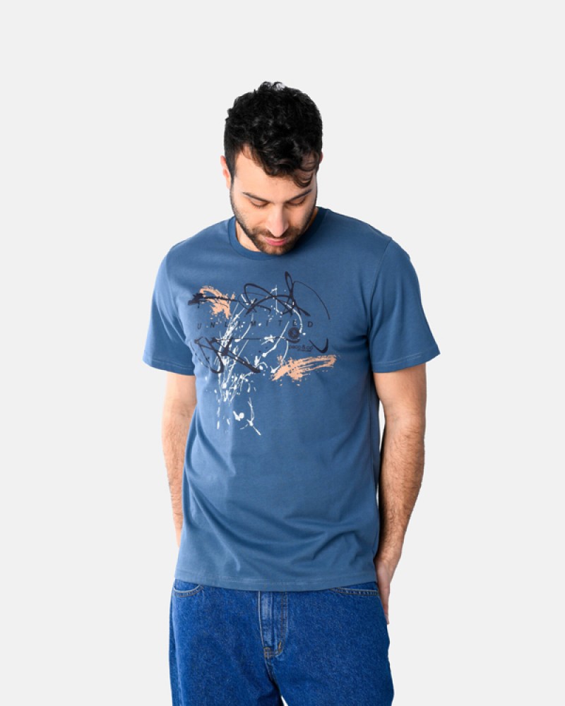 Ανδρική Μακό Μπλούζα T-Shirt Unlimited Splash -Ραφ- 2531044