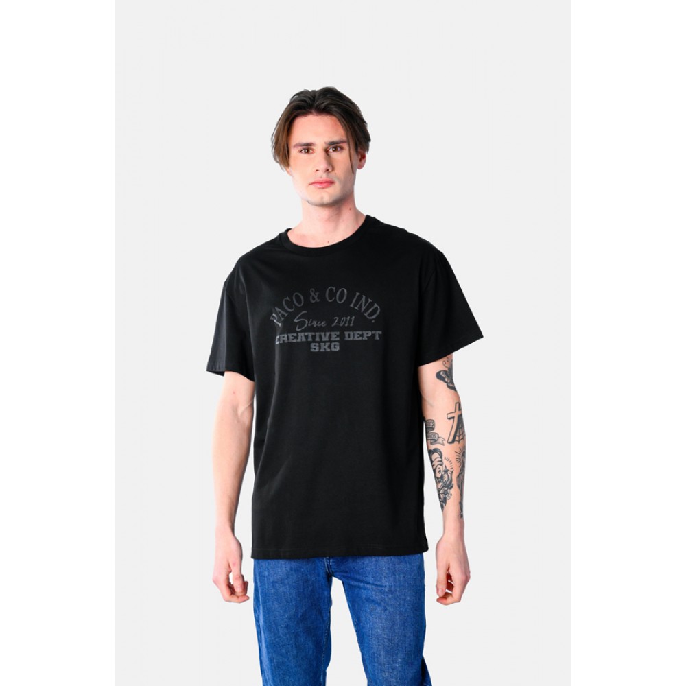 Ανδρική Μπλούζα T-Shirt Creative Dert -Μαύρο- 2531051
