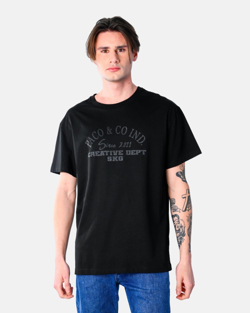 Ανδρική Μπλούζα T-Shirt Creative Dert -Μαύρο- 2531051