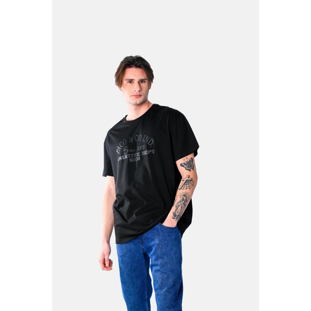 Ανδρική Μπλούζα T-Shirt Creative Dert -Μαύρο- 2531051