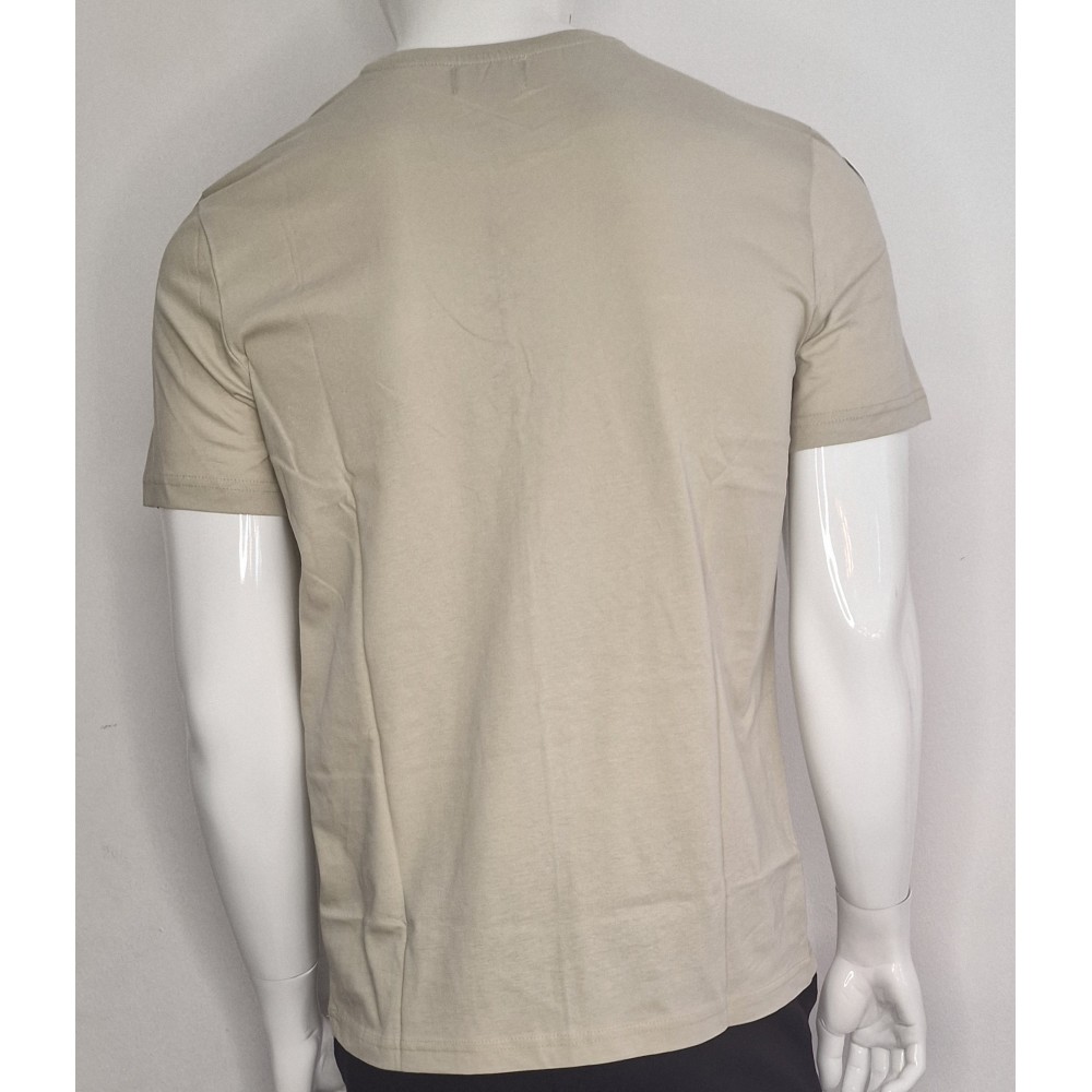 Ανδρική Μακό Μπλούζα T-Shirt Shoulderline -Μπεζ- 2531059