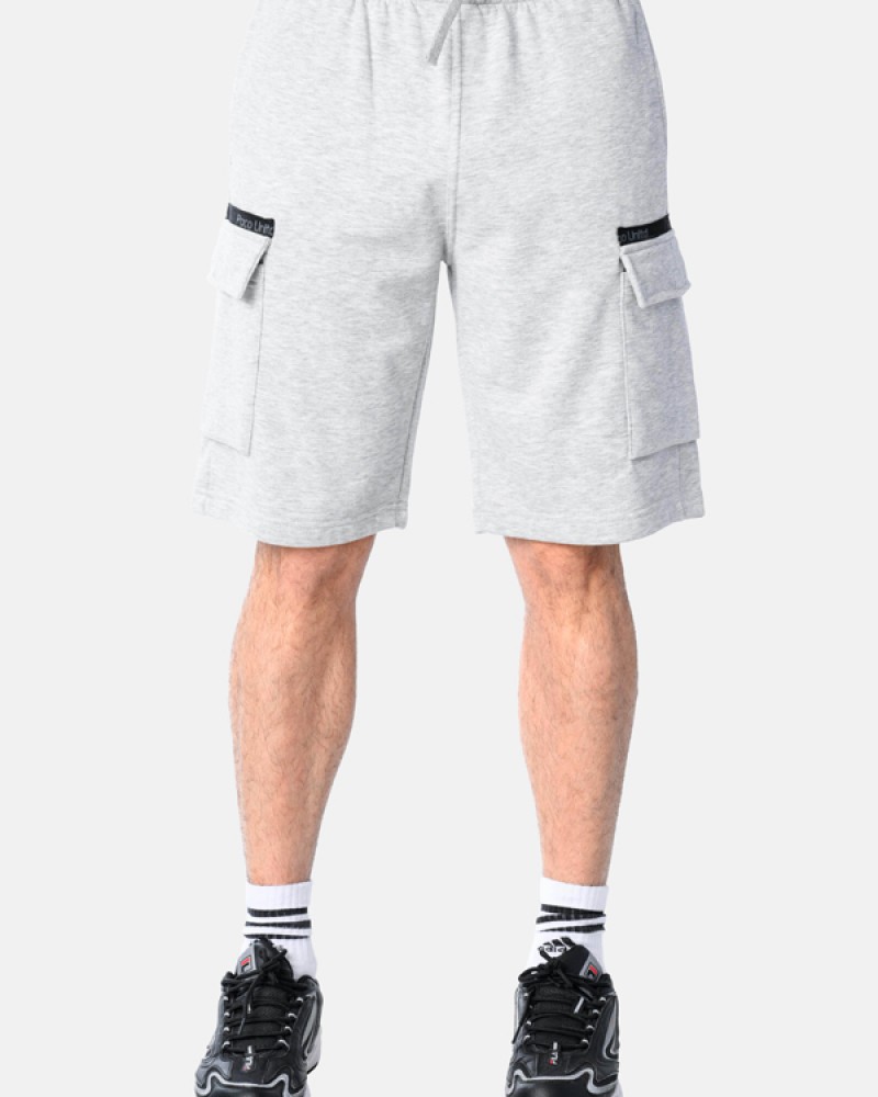 Ανδρική Βερμούδα Cargo Pocket Lines Authentic Shorts -Γκρι- 2531403