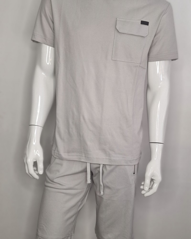Ανδρικό Σετ Πικέ με T-Shirt Μπλούζα Και Βερμούδα 2Τμχ -Πάγου- 2531901