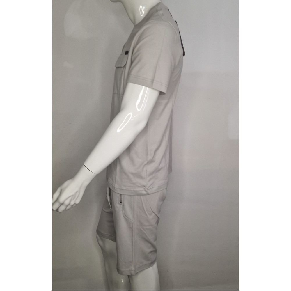 Ανδρικό Σετ Πικέ με T-Shirt Μπλούζα Και Βερμούδα 2Τμχ -Πάγου- 2531901