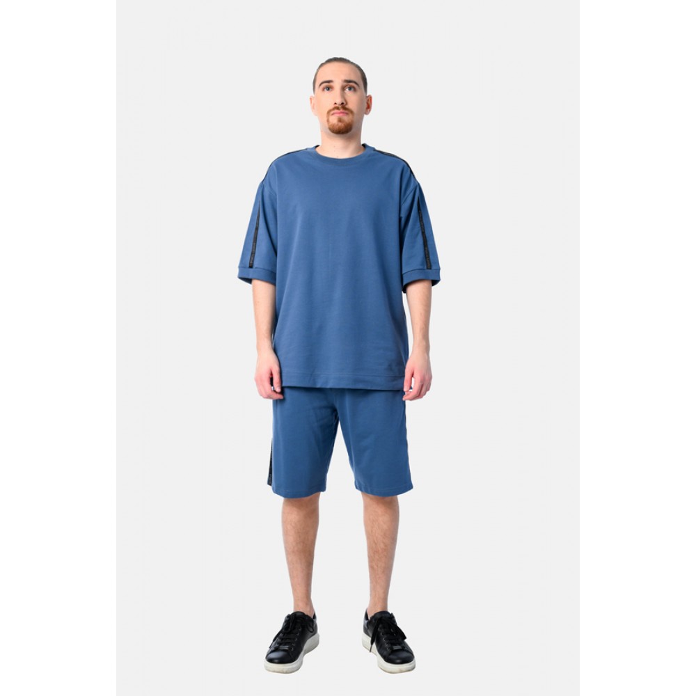 Ανδρικό Σετ με T-Shirt Μπλούζα Μακό Και Βερμούδα 2Τμχ -Ραφ- 2531903