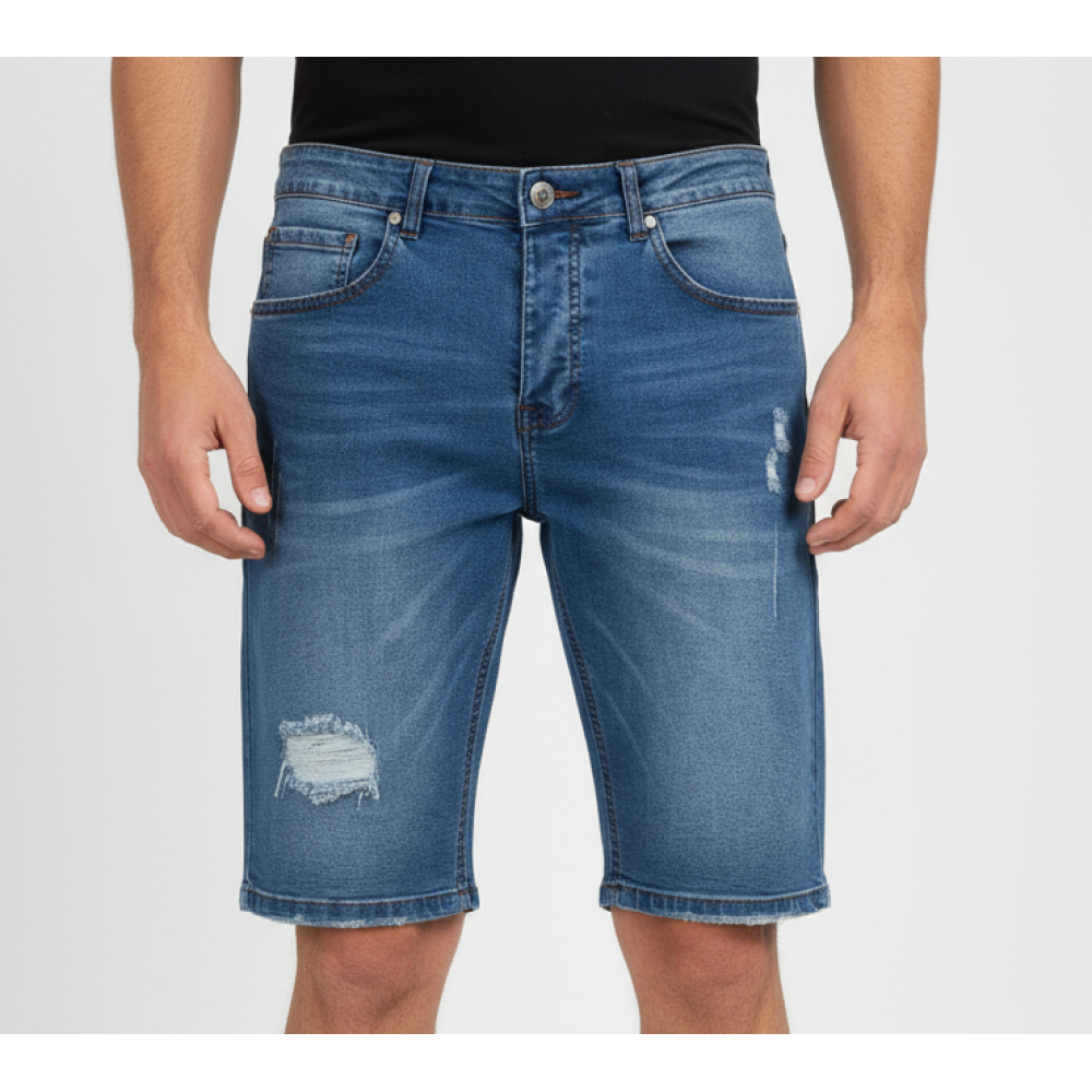Ανδρική Βερμούδα Τζην Blue Washable Shorts -Denim Μπλε- 2548427