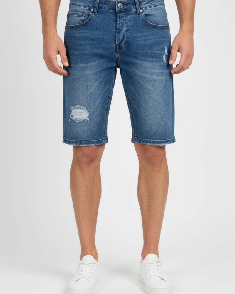 Ανδρική Βερμούδα Τζην Blue Washable Shorts -Denim Μπλε- 