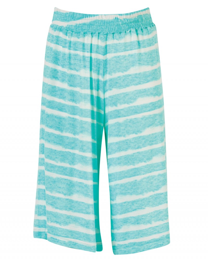 Εφηβική, Βισκόζ, Παντελόνα για κορίτσι Tie-Dye -Πετρόλ- 2566