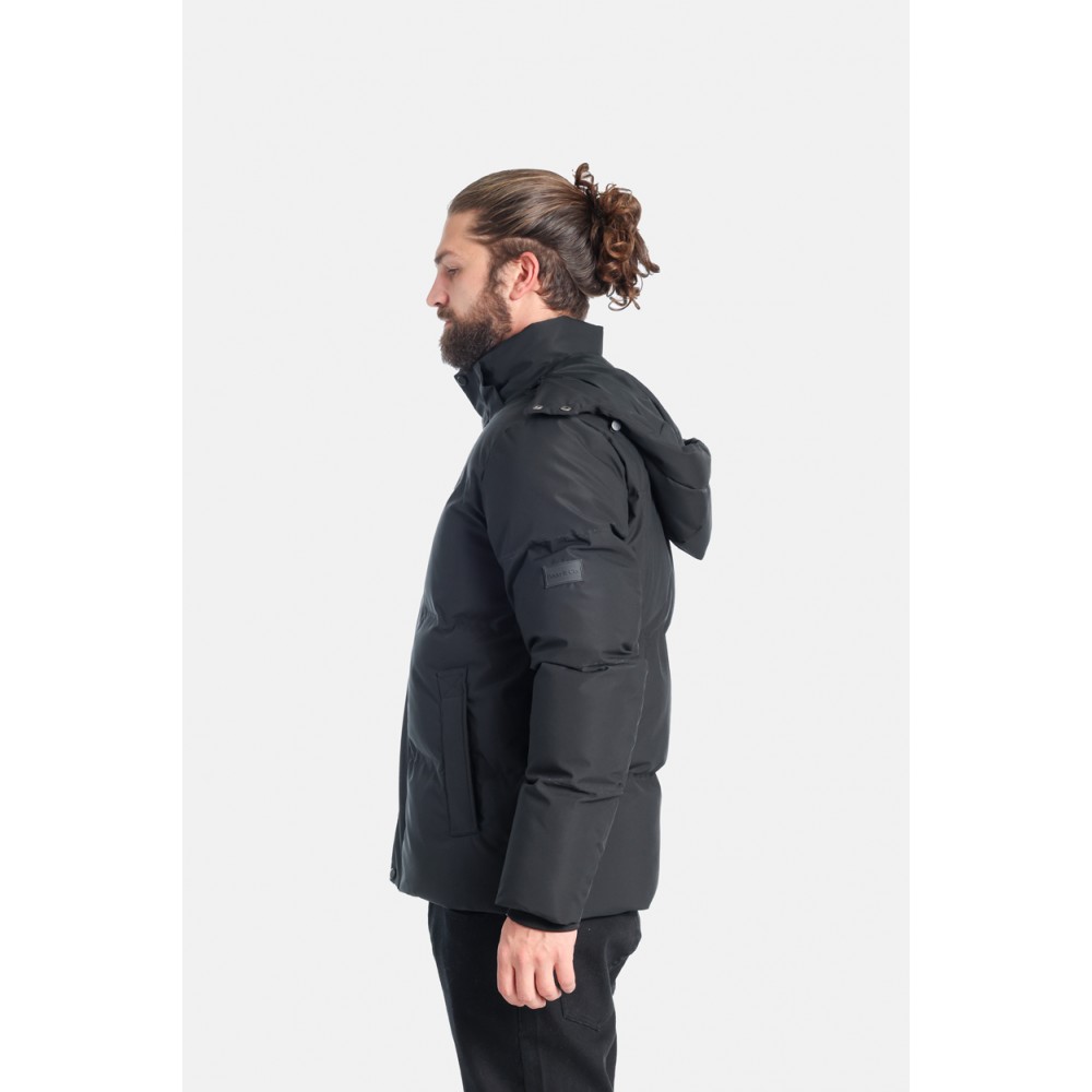 Ανδρικό Μπουφάν Puffer Jacket Αδιάβροχο και Αντιανεμικό Paco & Co -Μαύρο- 2598206