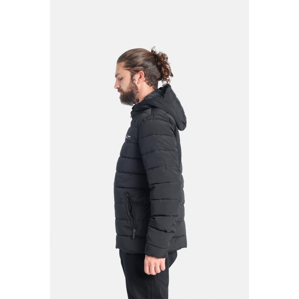 Ανδρικό Μπουφάν Puffer Jacket με Επένδυση Paco & Co -Μαύρο- 2598215