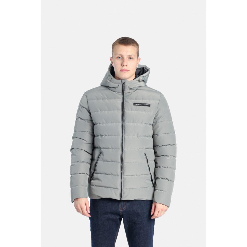 Ανδρικό Μπουφάν Puffer Jacket με Επένδυση Paco & Co -Γκρι- 