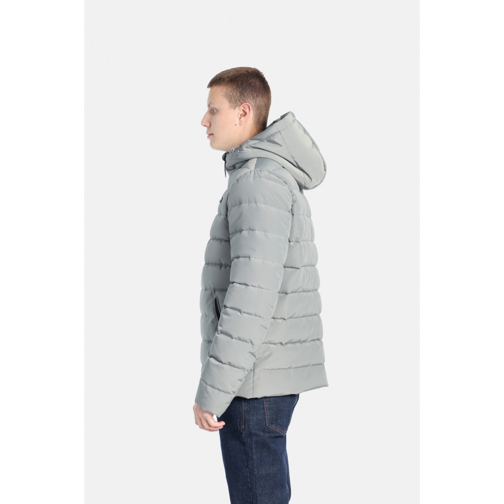 Ανδρικό Μπουφάν Puffer Jacket με Επένδυση Paco & Co -Γκρι- 2598215