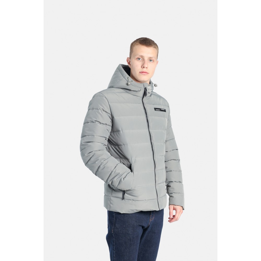 Ανδρικό Μπουφάν Puffer Jacket με Επένδυση Paco & Co -Γκρι- 