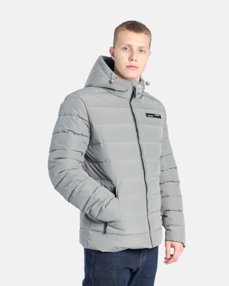 Ανδρικό Μπουφάν Puffer Jacket με Επένδυση Paco & Co -Γκρι- 