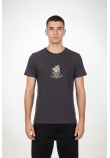 Ανδρική Μακό Μπλούζα T-Shirt Front Print Paco & Co -Ανθρακί- 