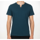 Ανδρική Μακό Μπλούζα T-Shirt Double Button Paco & Co -Πετρόλ- 2631023