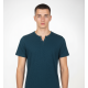 Ανδρική Μακό Μπλούζα T-Shirt Double Button Paco & Co -Πετρόλ- 2631023