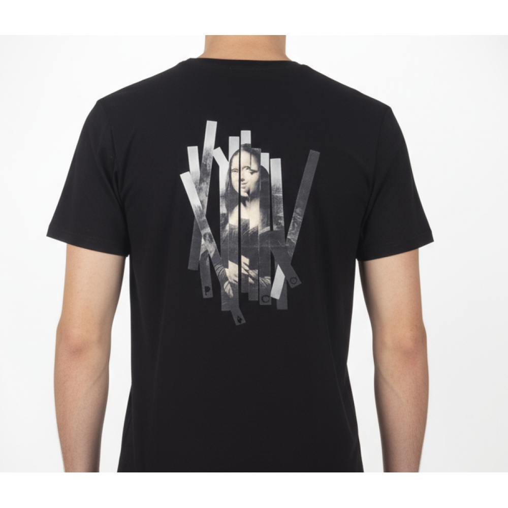 Ανδρική Μακό Μπλούζα T-Shirt Back Print Paco & Co -Μαύρο- 2631027