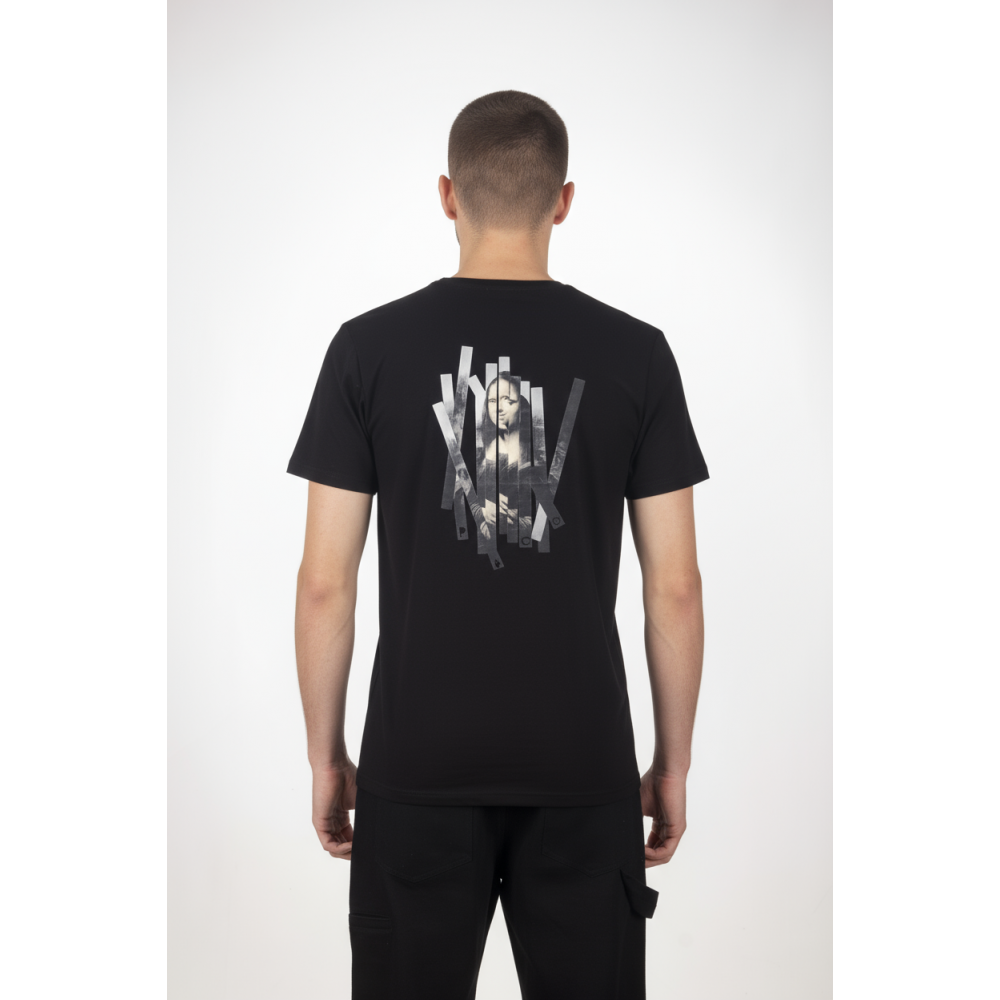 Ανδρική Μακό Μπλούζα T-Shirt Back Print Paco & Co -Μαύρο- 2631027