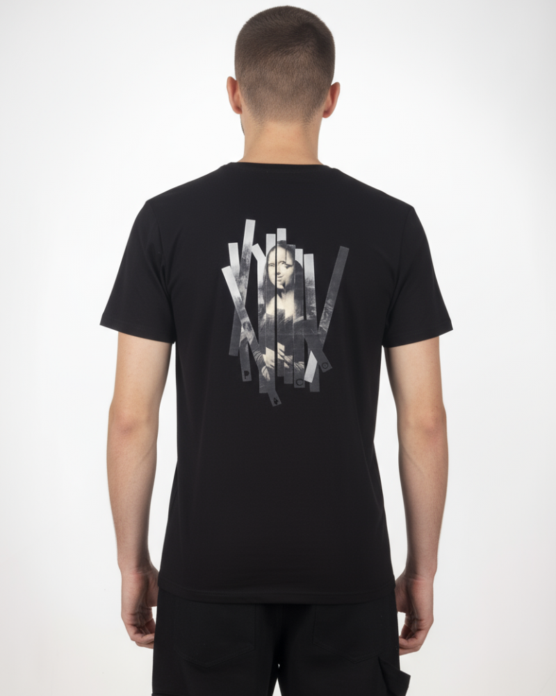 Ανδρική Μακό Μπλούζα T-Shirt Back Print Paco & Co -Μαύρο- 