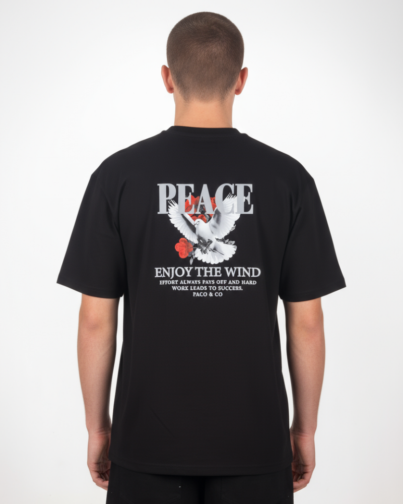 Ανδρική Μακό Μπλούζα T-Shirt New Era Paco & Co -Μαύρο- 