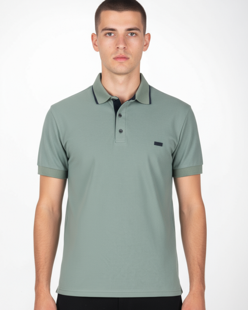 Ανδρική Μπλούζα Πόλο σε Tea Απόχρωση Paco & Co -Tea- 
