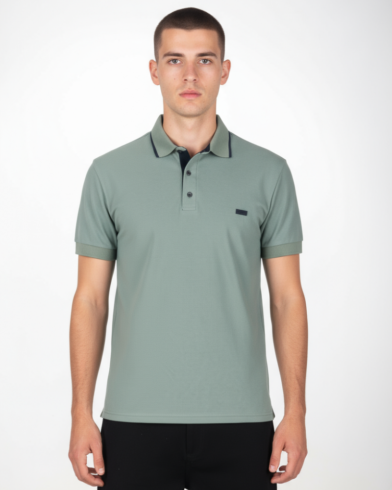 Ανδρική Μπλούζα Πόλο σε Tea Απόχρωση Paco & Co -Tea- 