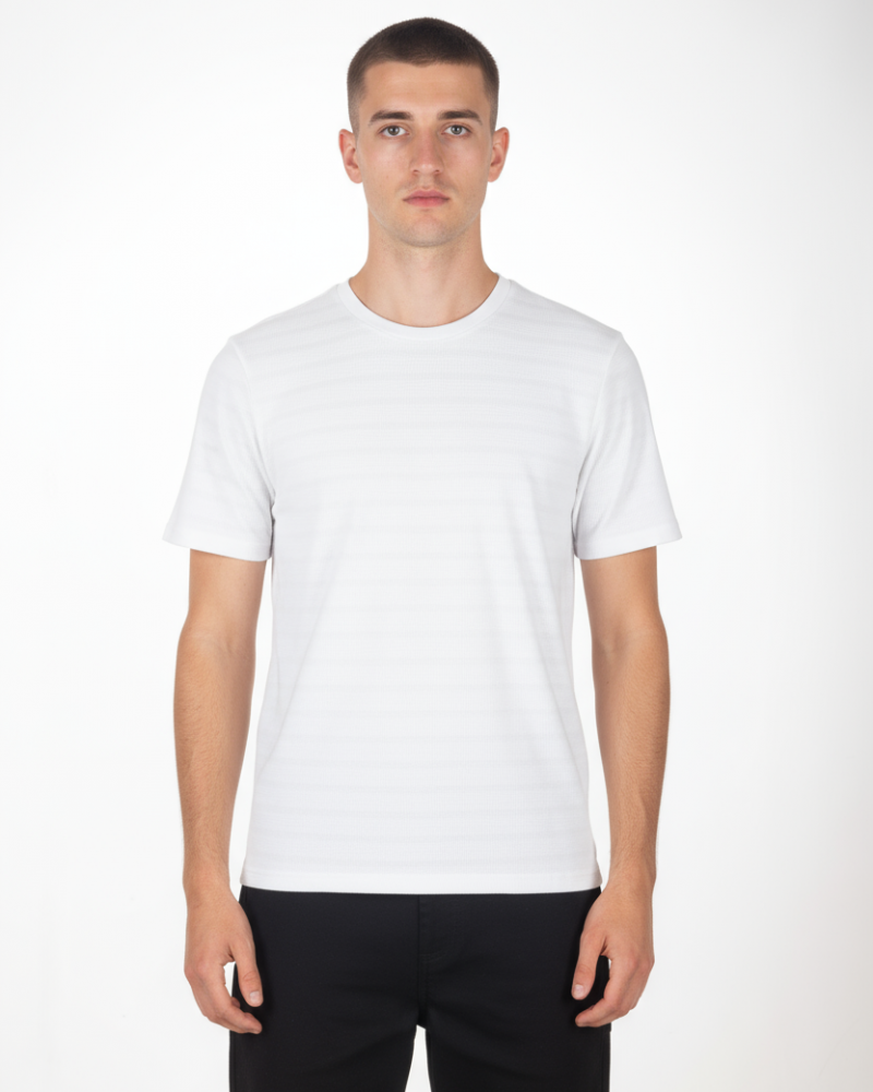 Ανδρική Μπλούζα Lined Crew Paco & Co -Λευκό- 